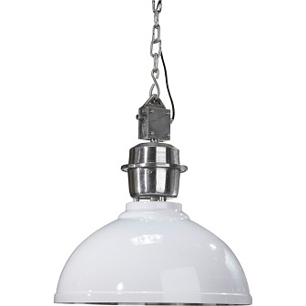 Industrialna lampa wisząca Manchester 52cm biała